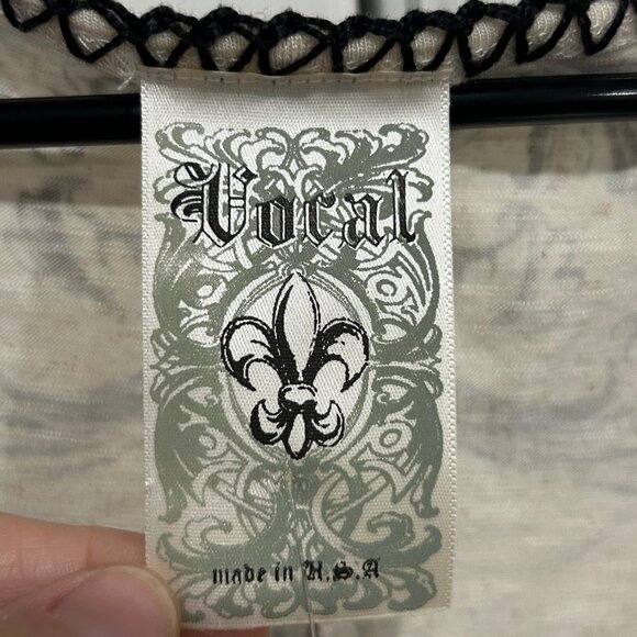 Vocal Assymetrical Floral Print Rhinestone Accents Tank Top Size XL Relaxed NWT - Picture 4 of 10